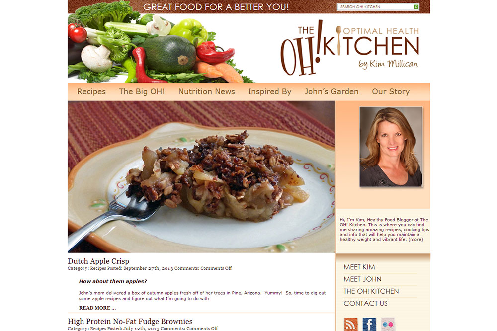 The “OH! Kitchen” Custom Website